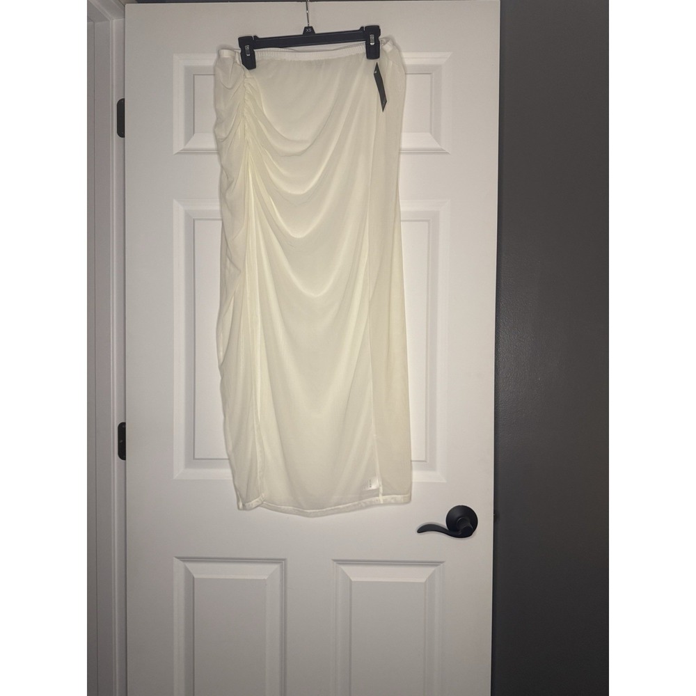 Eloquii Mesh Maxi Asym Skirt Coverup 14/16 Nwt